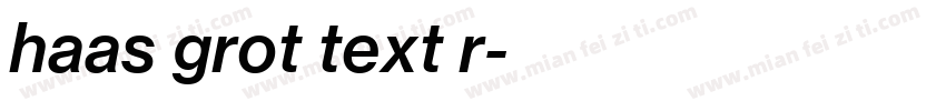 haas grot text r字体转换